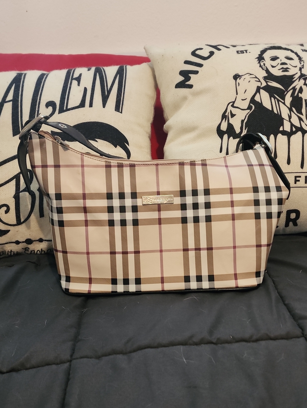 Burberry Nova Check Rare Blue Label Small Tote Bag